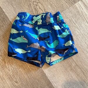 Cat & Jack Blue Whale Print Swim Shorts